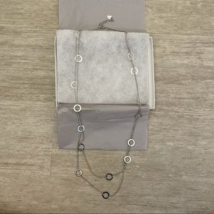 Silver Double Strand Necklace